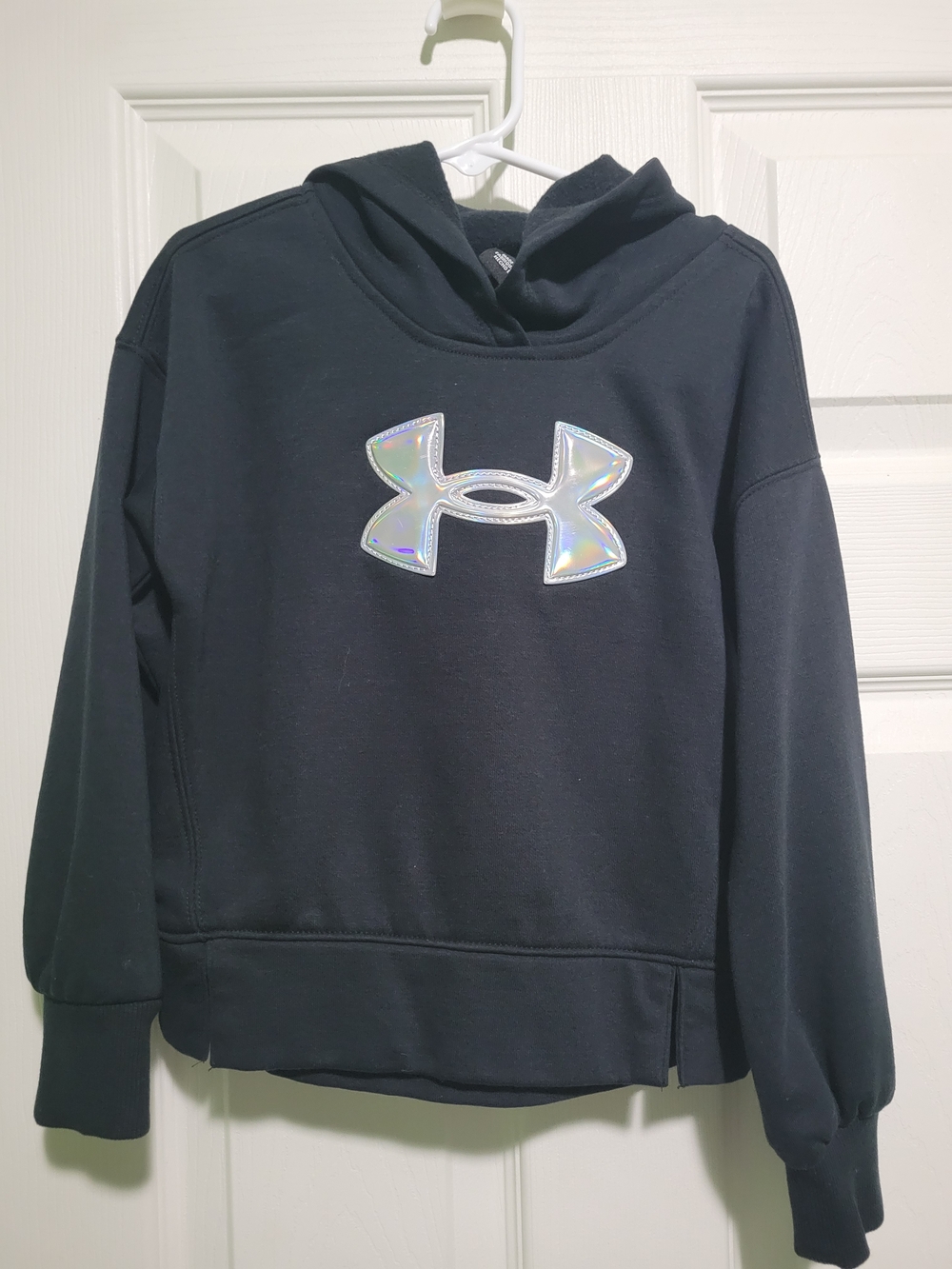Under Armour Kids' Black Hoodie with Iridescent Logo
